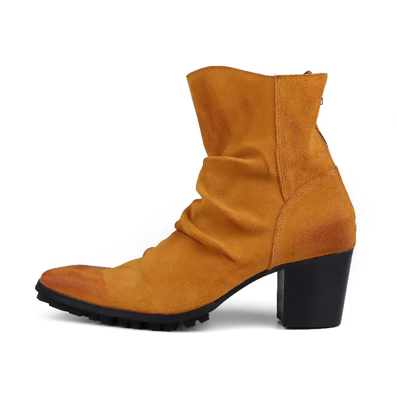 Suede Boots Slouchy Style