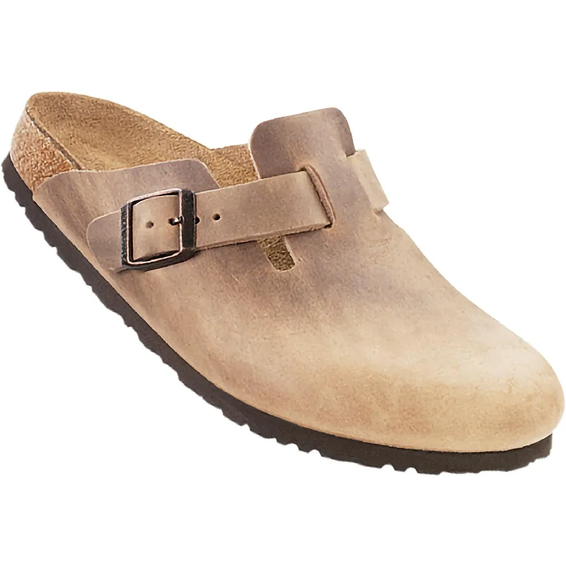 Unisex Birkenstock Boston Soft Footbed Tobacco Oiled Leather