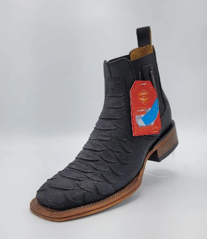 Men´s Quincy Square Toe Ankle Boots Python Print Q82B5705