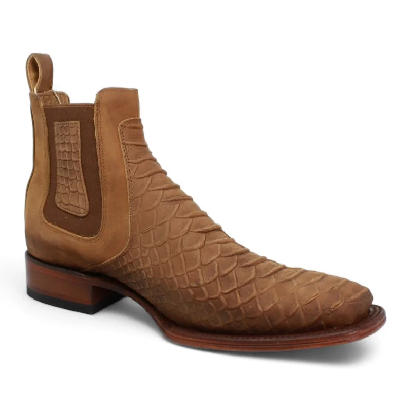 Men´s Quincy Square Toe Ankle Boots Python Print Q82B5759