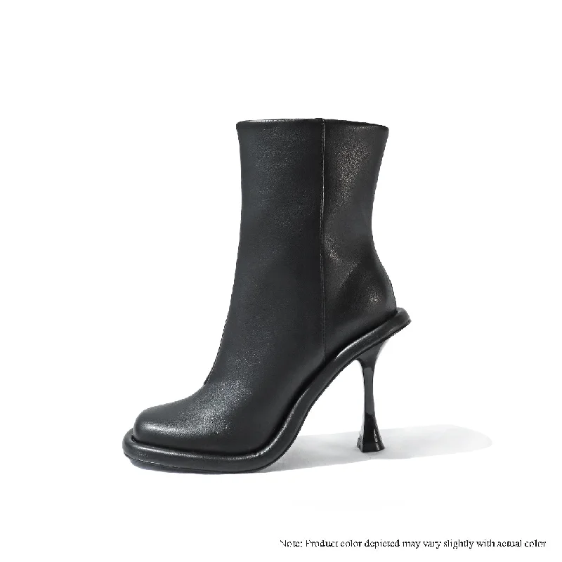 BALBOA-1 BUMPER TUBE HEEL BOOTIE - BLACK