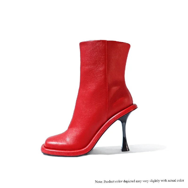 BALBOA-1 BUMPER TUBE HEEL BOOTIE - RED