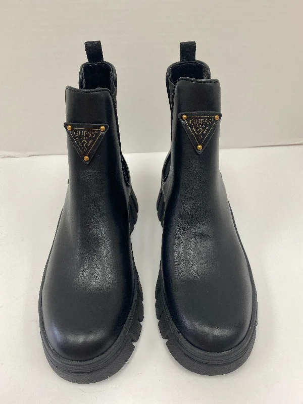 Black Boots Combat Guess, Size 8