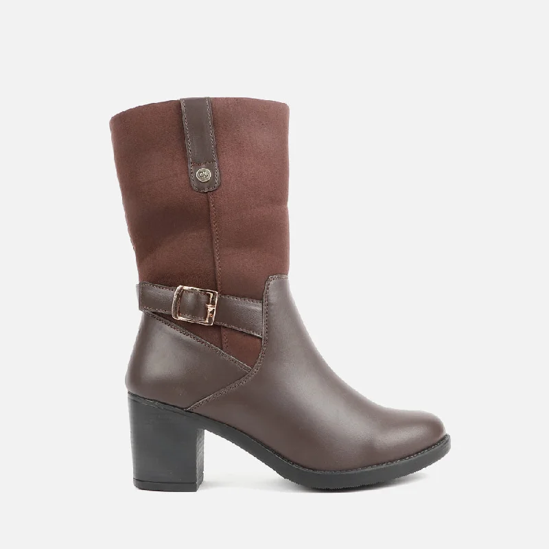 Women Calf Mid Heel Boot