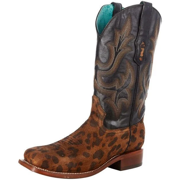 Corral Women's Leopard Print Embossed Top Boot