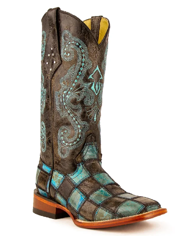 Women's Patchwork Western Boots