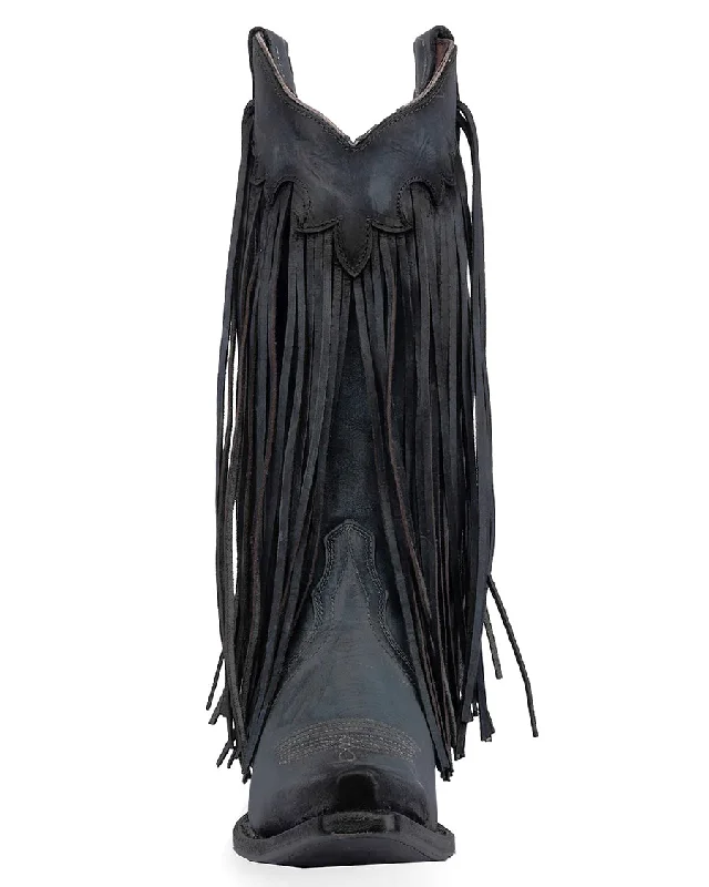 Women's Solid Fringe Western Boots