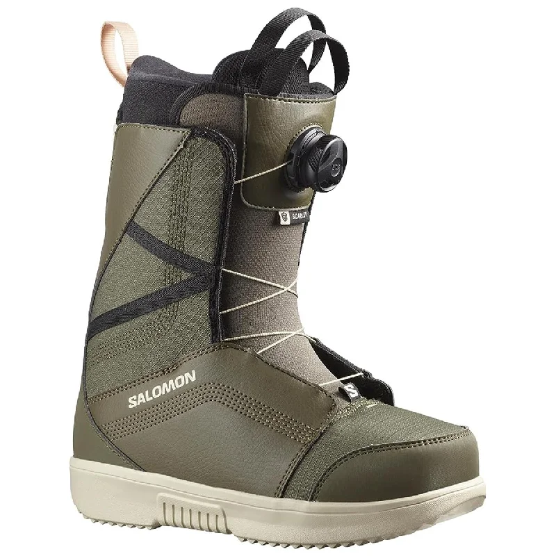 Salomon Womens Scarlet Boa 2024 Snowboard Boots - Army Green/Rain