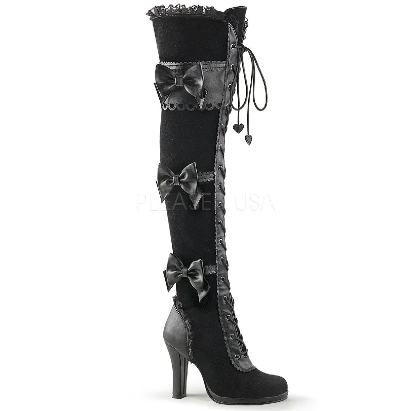 4"" Thigh High Goth Lolita Boot (GLAM-300)