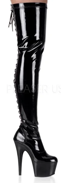 7"" Lace-Up Platform Thigh Boot (ADORE-3063)