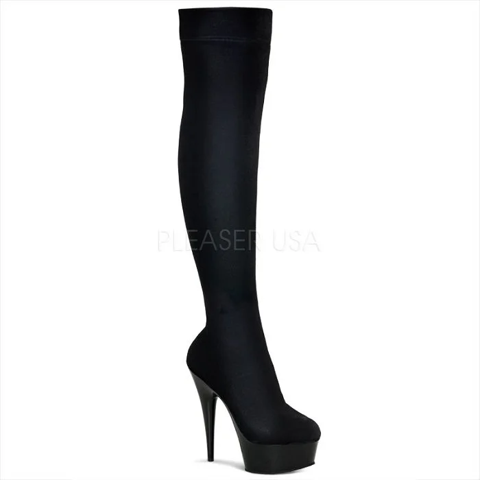 6"" Stretch Platform Thigh Boot (DELIGHT-3002)