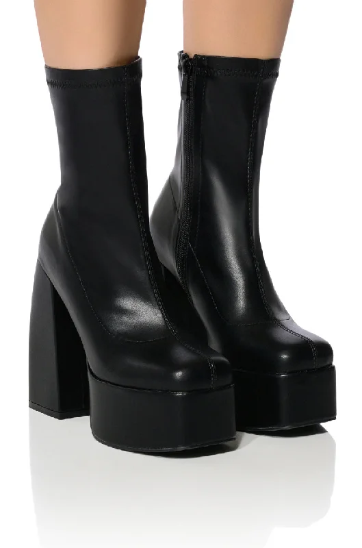 AZALEA WANG ROCKWELL BLACK CHUNKY BOOTIE