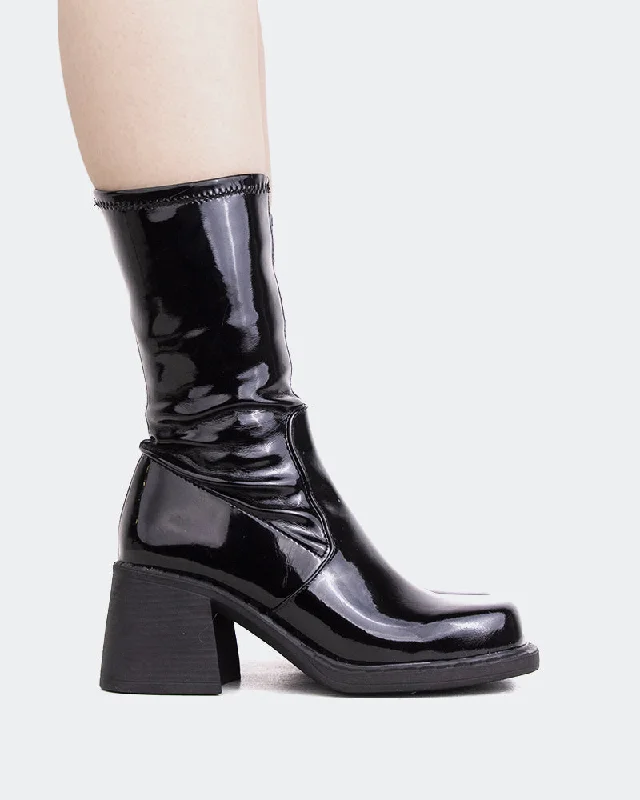 Baptiste Black Patent Stretch