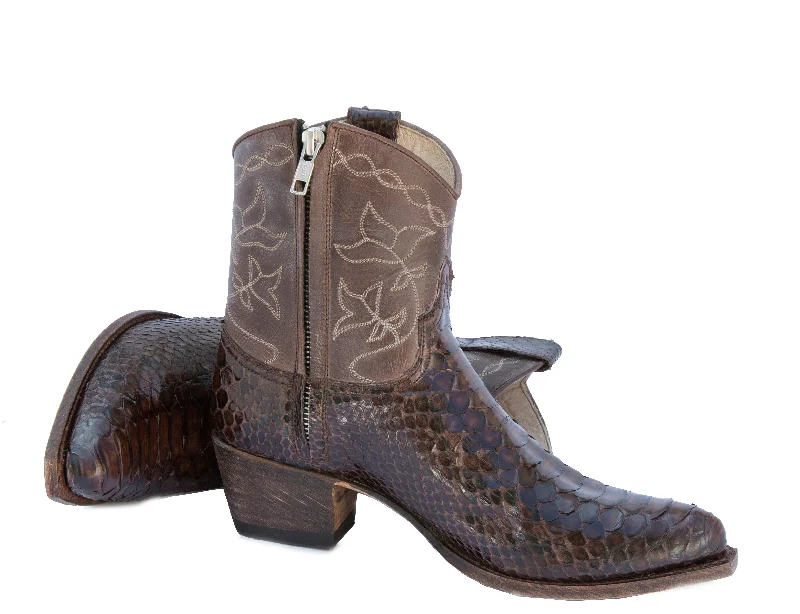 Brown Python Short Boot