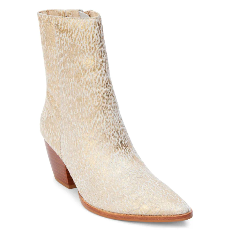 Gold Splatter Caty Bootie