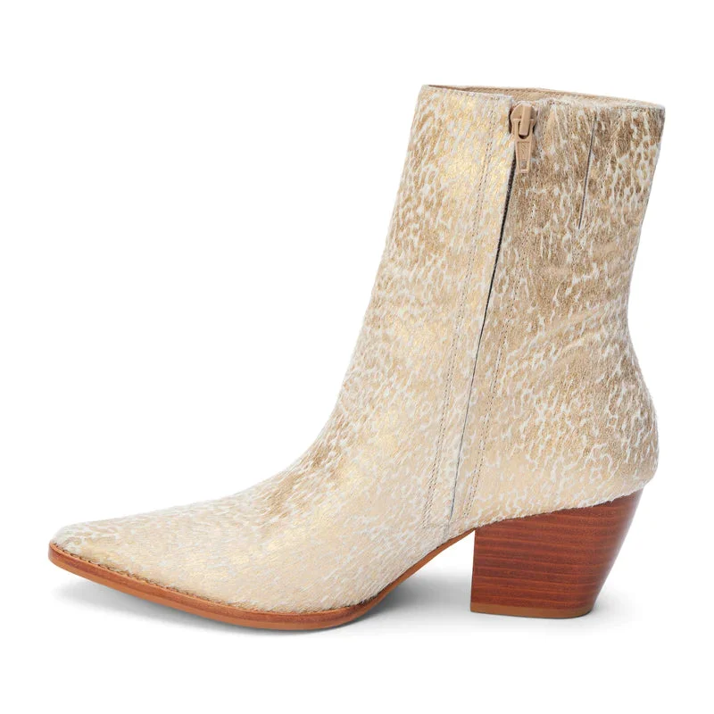 Gold Splatter Caty Bootie