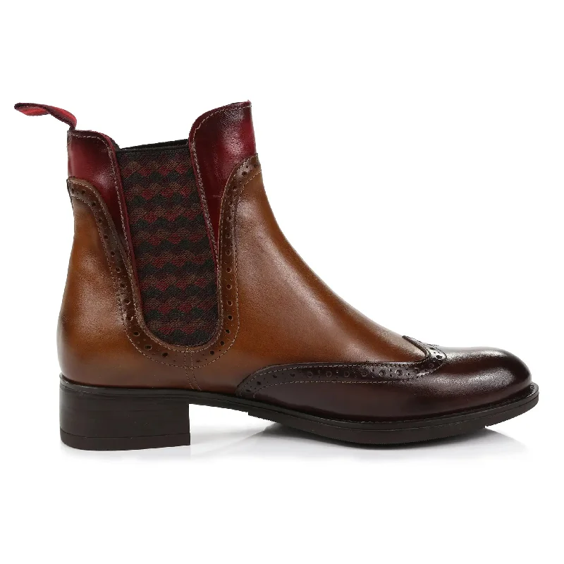 Chelsea Mahogany Leather Boots