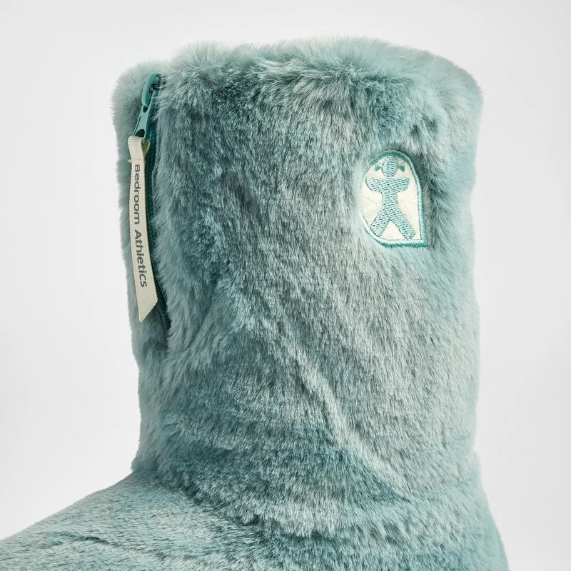 Marilyn - Classic Faux Fur Slipper Boot - Seafoam