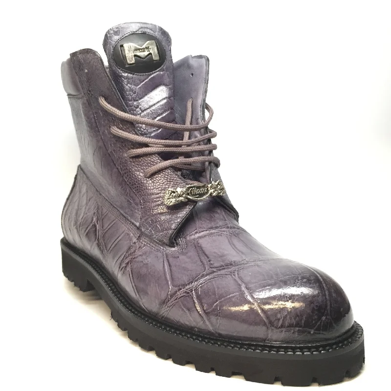 Mauri ""Commando"" Alligator/Ostrich Leg Combat Boot 4637