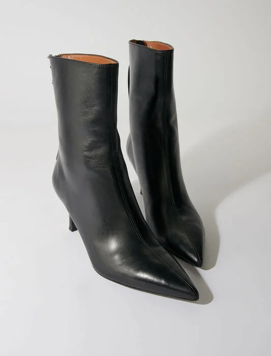 Leather ankle boots