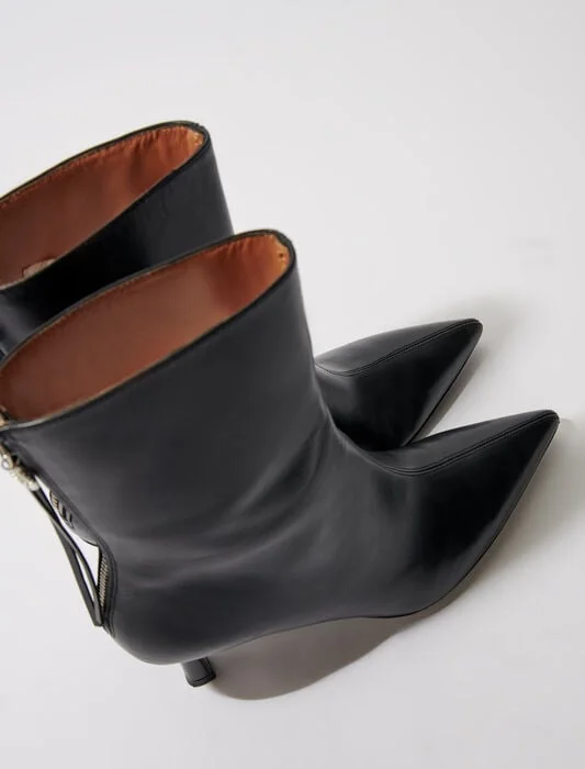 Leather ankle boots