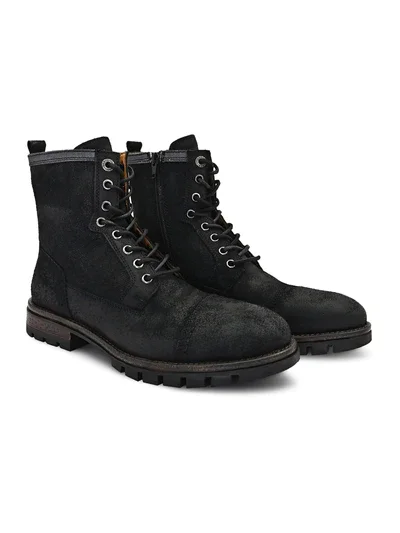 Mid-Top Lace-Up Combat Boots