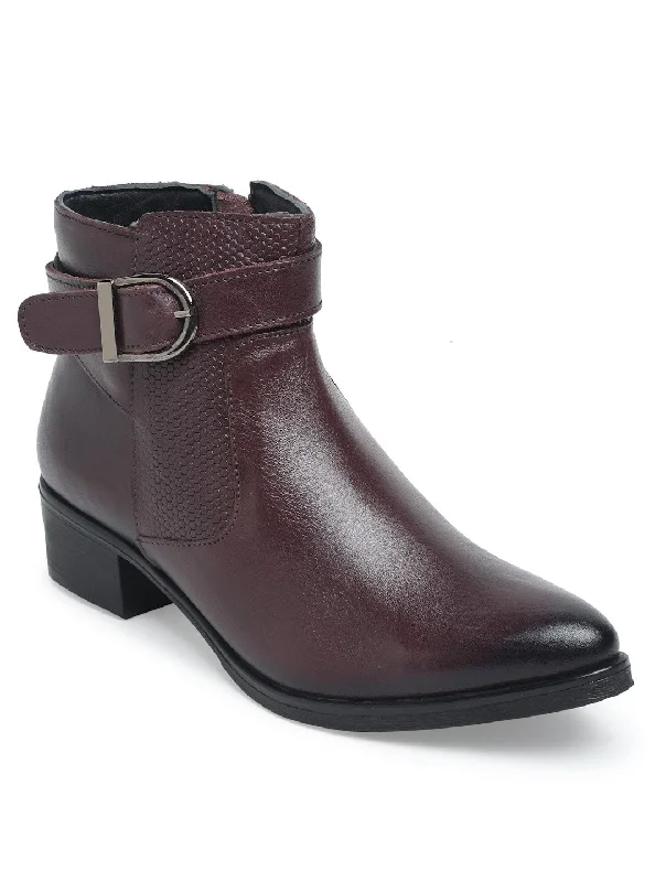 Teakwood Genuine Leather Cherry Women's Boots