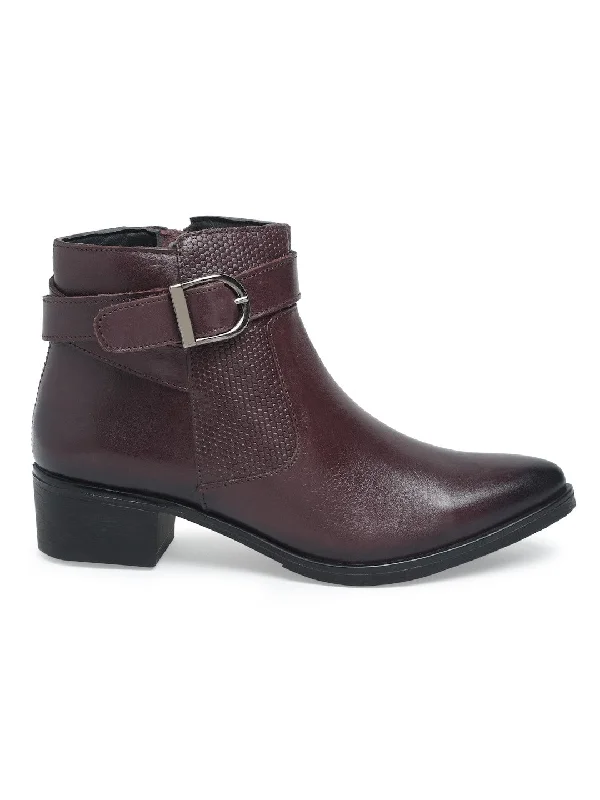 Teakwood Genuine Leather Cherry Women's Boots