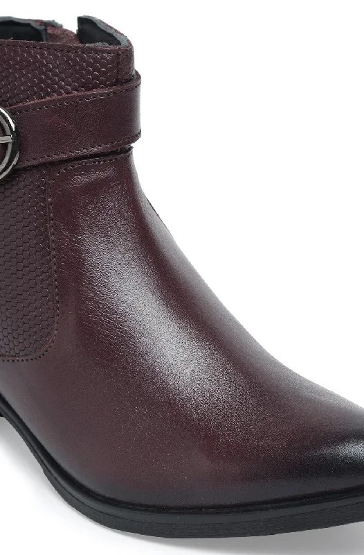 Teakwood Genuine Leather Cherry Women's Boots