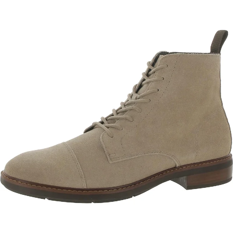 Vince Camuto Mens ferko Suede Combat & Lace-Up Boots